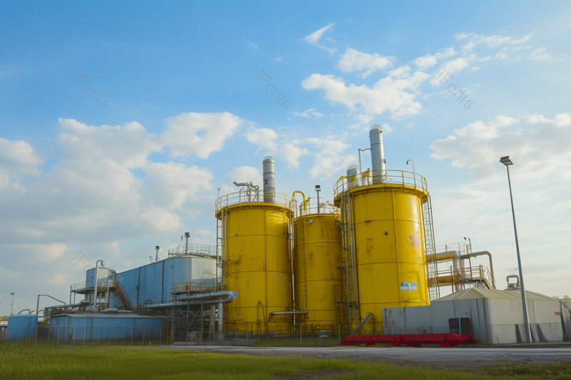 蓝天白云下现代科技技术工厂化工存储区,高清,摄影图,摄影图片,图片大全,摄影图免费下载